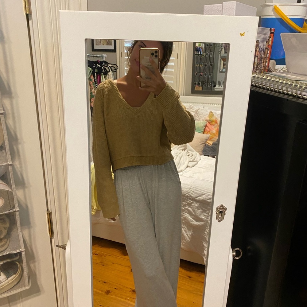 Free People cropped knit sweater